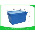 Light Weight Plastic Attached Lid Containers Moving Storage Nestable And Stackable
