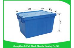 China Light Weight Plastic Attached Lid Containers Moving Storage Nestable And Stackable supplier
