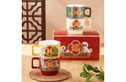 China Space-saving Ceramic Stacking Mug For Thanksgiving Presents supplier