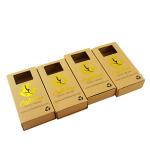Ecological Square Sliding Kraft Packaging Box With Windows for sale