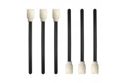 China Flat Square Sponge Head Format Printer Cleaning Foam Swabs With Black Handle supplier