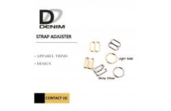 China Metal Sliver & Gold Strap Adjuster For Bra & Ladies Garments Ring Slider Hook supplier
