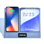 Custom 2023 New Wireless Charging Funny Electronic Desk Upright Charger Calendars