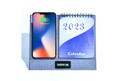 China Custom 2023 New Wireless Charging Funny Electronic Desk Upright Charger Calendars supplier