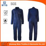Navy Blue Inherent Fr Clothing / Aramid Permanent Flame Resistant Work Clothes With Reflective Trim for sale