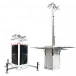 Cuboid Mobile Cctv Unit Solar Light Tower With 4*50W LED 4*300W Solar Panels for sale