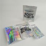 Gravure Printing Holographic Makeup Bag , Customized  Stand Up Pouches With Zipper for sale