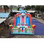 Rainbow Horse Two Parallel Channels Inflatable Slides With Candy Shaped Pillars for sale