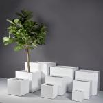 Fiberglass Plant Pot With Variety Of Sizes Fiberglass Flower Planters Matte Finished Customized for sale