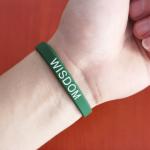Factory Slogan Watchword Printed Adult Bracelets Custom Business Event Souvenir Gift Silicone Wristbands