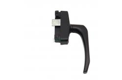 China Square Pressed Door And Window Handle Custom Zinc Handle Aluminum Seat Black supplier