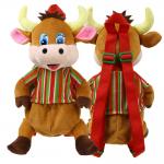 3D Modeling 30cm Christmas Cow Plush Backpack For Kids for sale