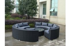 China half-round wicker sofa set      supplier