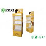 POP Recyclable Cardboard Floor Stand Glossy / Matt Lamination Custom CMYK Printing