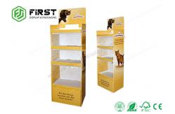China POP Recyclable Cardboard Floor Stand Glossy / Matt Lamination Custom CMYK Printing supplier