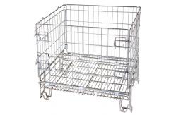 China Logistics Wire Mesh Crate 4 Layers Stackable Space Saving High Visibility supplier