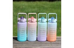 China 2000ML Portable Outdoor Custom Drinking Cups Motivational Gallon Water Bottle supplier