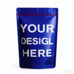 Custom Printed 3.5G Stand-Up Pouches - Die-Cut Heat-Sealed Resealable Aluminum Plastic Ziplock Mylar Bags for Food Packaging for sale