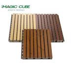 Modern Wood Grooved  Slat Wooden Timber MDF Core Acoustic Panel For Auditorium for sale