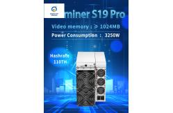 China Antminer S19 Pro 110Th 3250W Bitcoin Mining Asic Machine bitcoin mining supplier