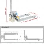 Galvanised Manual Hand Pallet Truck 685mm Fork Width ISO Certified