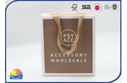 China Customzied CMYK Reusable Logo Paper Gift Bag Matt Lamination With Silk Ribbon supplier