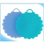Kitchen Cleaning Silicone Mold Tools , Silicon Sponge Brush Dish Washing Sponge Scrubber