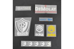 China Matte Surface Silicone Heat Transfer Logo Flat Screen Printing Logo Customized supplier