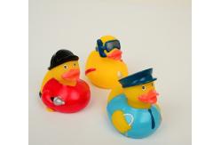 China Postman Fireman Custom Rubber Ducks Gift 8.5cm Length For Promotional Gift supplier