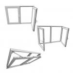 European Style Tilt and Turn UPVC Window Outward Swing for sale