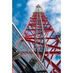 3 Leg Triangle Free Standing Lattice Steel Tower Galvanized for sale