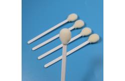 China 5 Lint Free Large Round Foam Tipped Cleanroom Swab With Plastic Handle supplier
