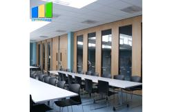China Glass Wood Sliding Partition Walls Room Divider With Aluminum Frame supplier