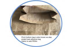China Custom Printing 20KG Pasted Open Mouth Paper Sack With Pinch Bottom supplier