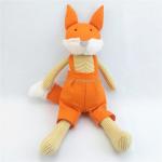 OEM ODM Custom Plush Fox Toy Can Change Cloth PP Cotton Cute Kids Play Plush Animal for sale