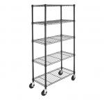Chrome Plated Metal Shelving Unit With Wheels 4'' For Bedroom Display for sale