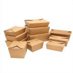 OEM Greaseproof Kraft Paper Boxes For Food , Microwavable Kraft Paper Food Containers for sale