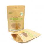ODM Biodegradable Stand Up Pouches Zipper Top Kraft Window Bags for sale