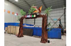 China Customized Most Realistic Dinosaur For Park Entrance Door Gate supplier