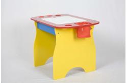 China W60*D44.5*H47.5CM Children Wooden Desk With 2 Chairs supplier