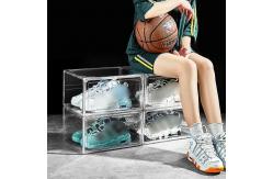 China Magnetic Plastic Transparent Clear Acrylic Shoe Box Stackable supplier