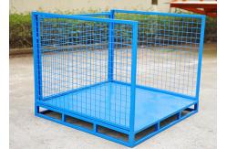 China Detachable Side Pallets Cage Stillage Crates With Wire Mesh Panel supplier