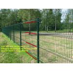 Green Black Vinyl Coated Welded Wire Fencing , Railway Garden Wire Fencing for sale