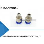 PC Tube Pneumatic Push In Pneumatic Air Male Straight Fitting Plastic Connector Sanmin for sale