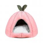 Melon Closed Dog Cave House Small Breathable Warm Cat Nest Mat for sale