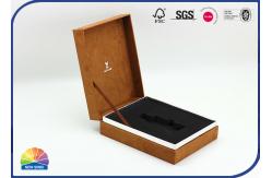 China Retro Style Biodegradable Hinged Lid Gift Box For Glass Bottle supplier