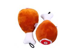China Bite Resistant Drumstick Dog Toy Sound Plush Toy Teddy Toy supplier