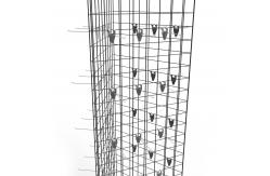 China Triangle Mobile Display Stand Gridwall Display Rack With Wheels supplier