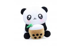 China PP Cotton Stuffed Milk Tea Cup Panda Plush Toy supplier
