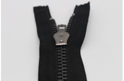 China Black Separating Zipper For Jeans / Pants  , 22 Inch Chunky Open Ended Zips supplier